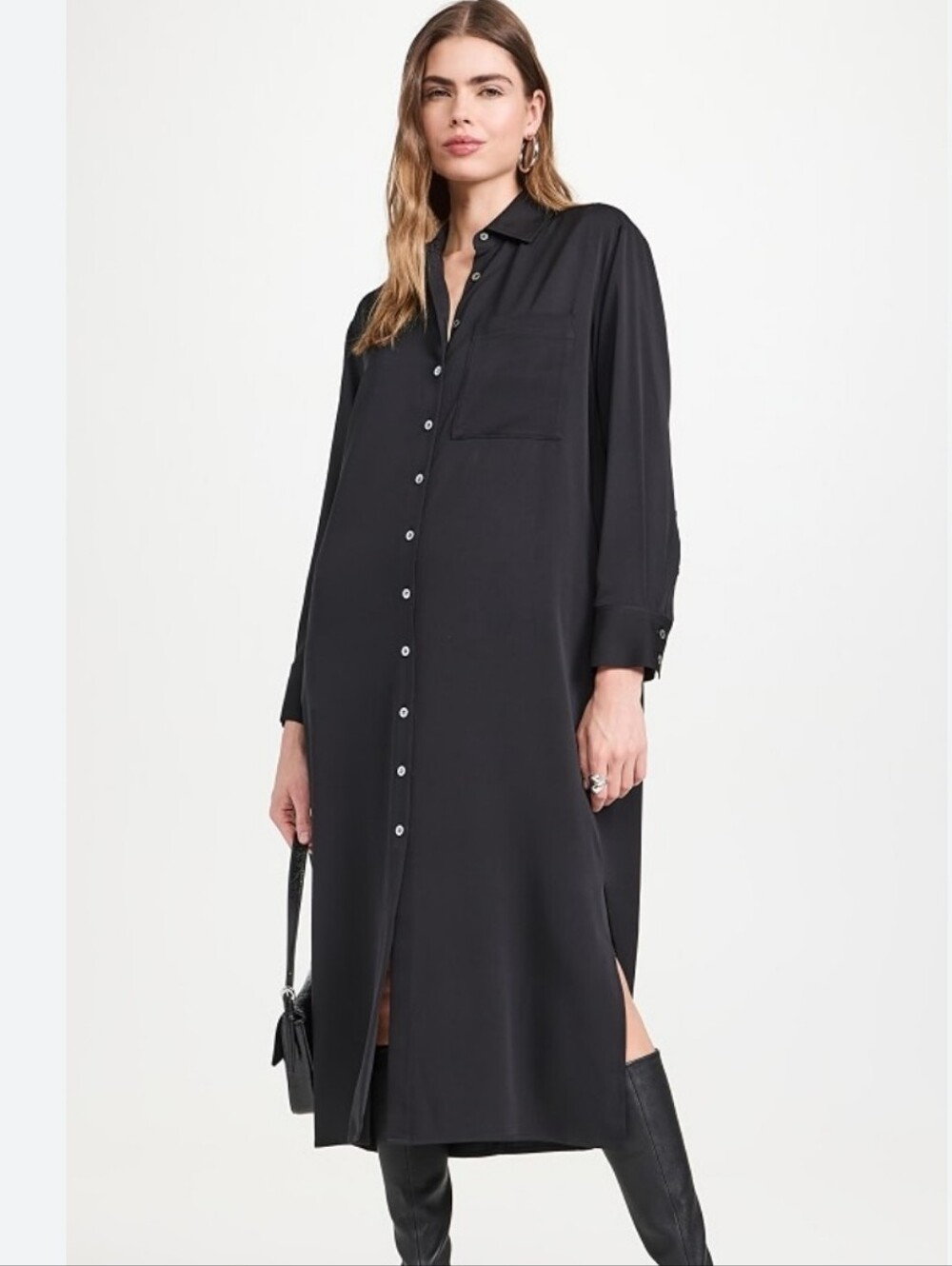 AYR The Deepest End Dresd Black Silk Size Large - Picture 13 of 16